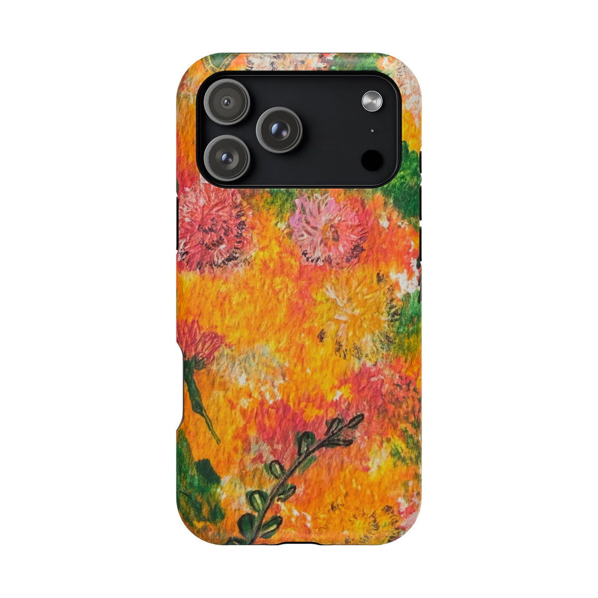 Magnetic Impact-Resistant Phone Case, Bright Floral | Original Art