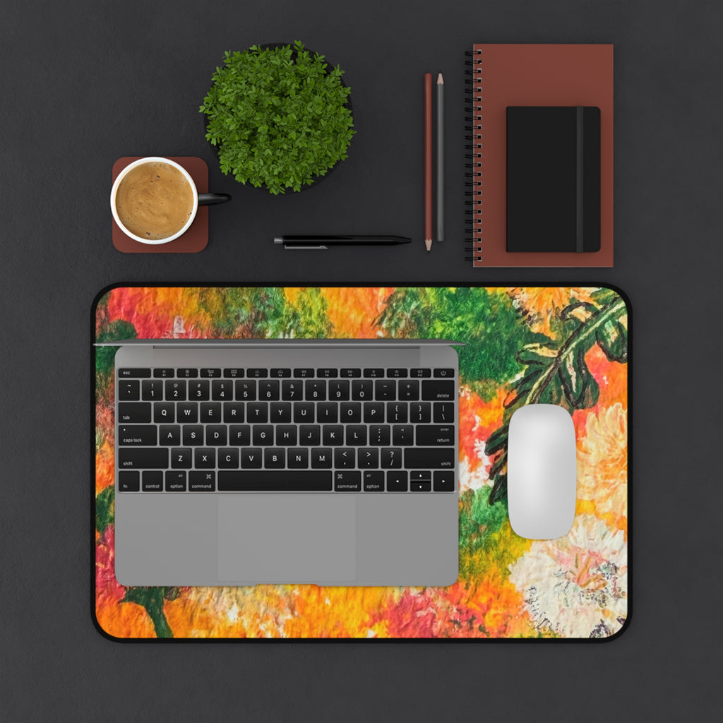 Bright floral Desk Mat