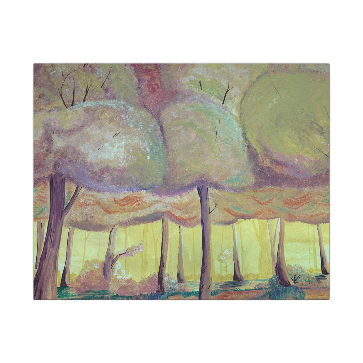 Horizontal Canvas Print, 10×8" to 24×20" Autumn Trees| Original Art