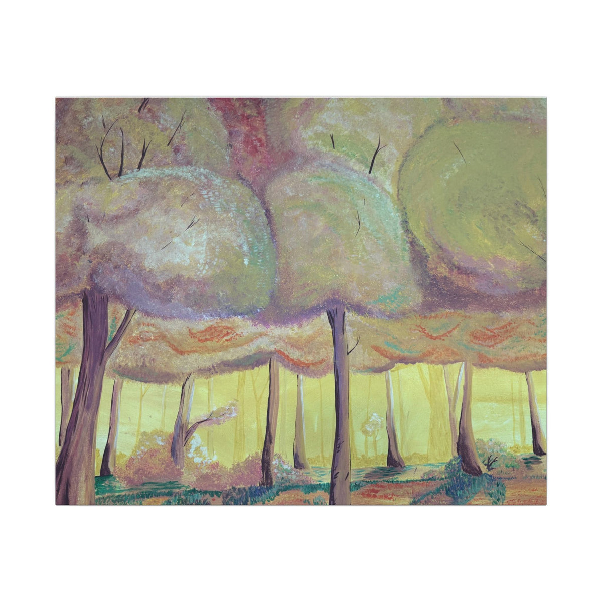 Horizontal Canvas Print, 10×8" to 24×20" Autumn Trees| Original Art